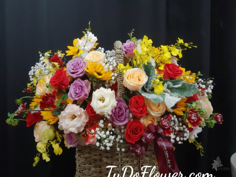 LẴNG HOA CHÚC MỪNG KHAI TRƯƠNG L615