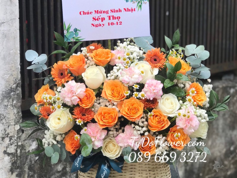 G122201 GIỎ HOA CHÚC MỪNG SINH NHẬT