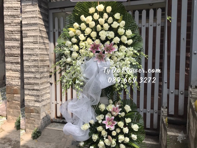 KCB122248 KỆ HOA TANG HOA VIẾNG