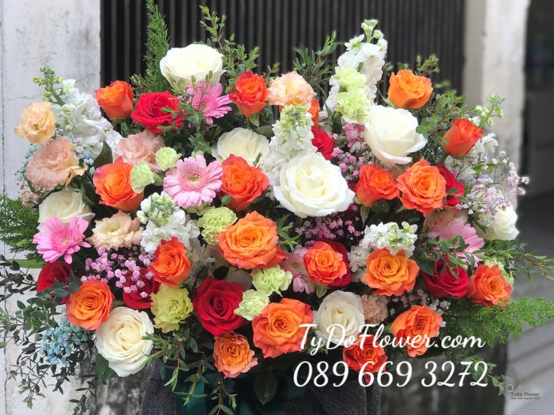 G122275 GIỎ HOA CHÚC MỪNG