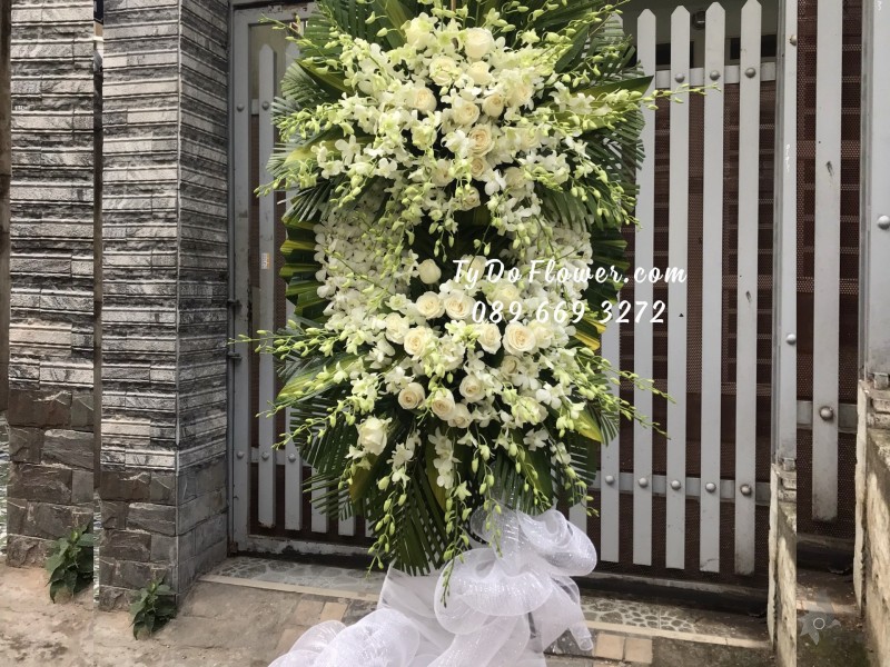 KCB122279 KỆ HOA TANG HOA VIẾNG