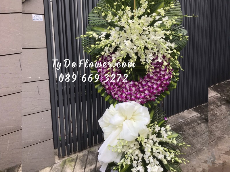 KCB122281 KỆ HOA TANG HOA VIẾNG