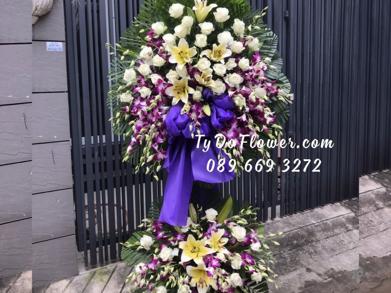 KCB122282 KỆ HOA TANG HOA VIẾNG