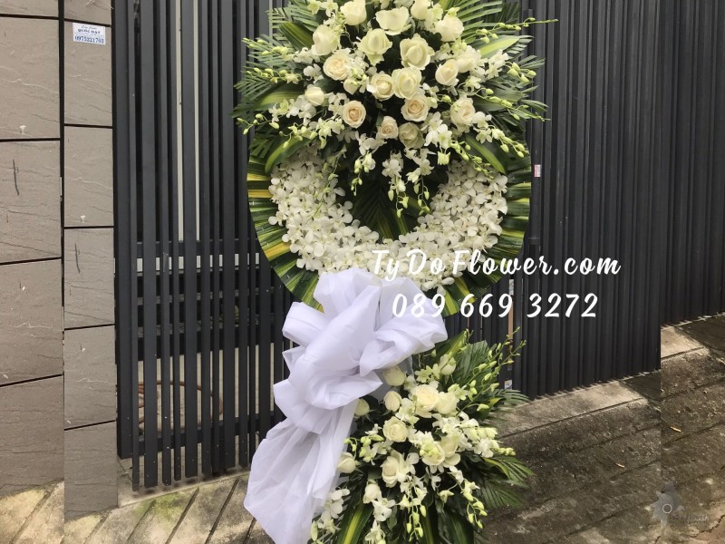 KCB122283 KỆ HOA TANG HOA VIẾNG