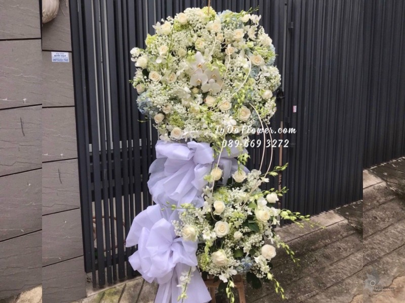 KCB1222103 KỆ HOA TANG HOA VIẾNG