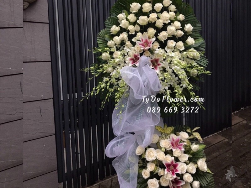 KCB1222104 KỆ HOA TANG HOA VIẾNG