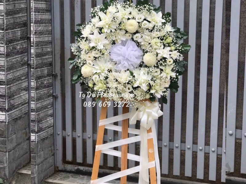 KCB1222140 KỆ HOA TANG HOA VIẾNG