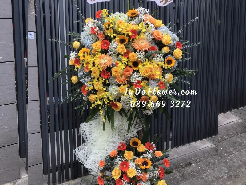 KCM1222162 KỆ HOA CHÚC MỪNG