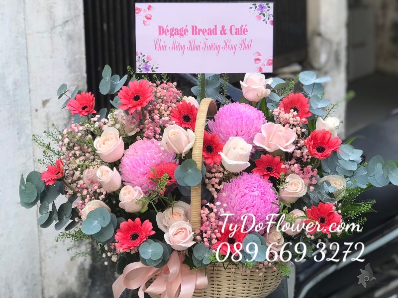 G1222170 GIỎ HOA CHÚC MỪNG