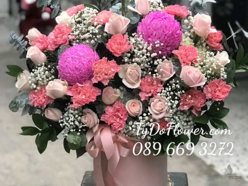 G0123192 GIỎ HOA CHÚC MỪNG
