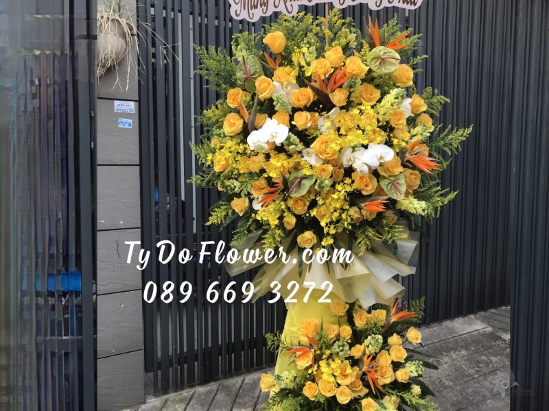 KCM0123302 KỆ HOA CHÚC MỪNG KHAI TRƯƠNG