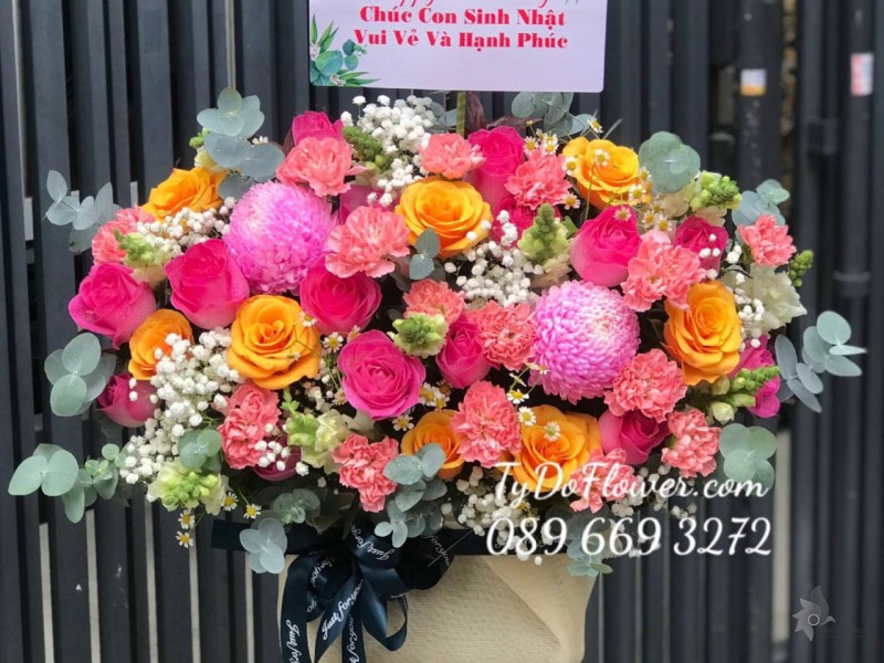 G0323317 GIỎ HOA CHÚC MỪNG SINH NHẬT