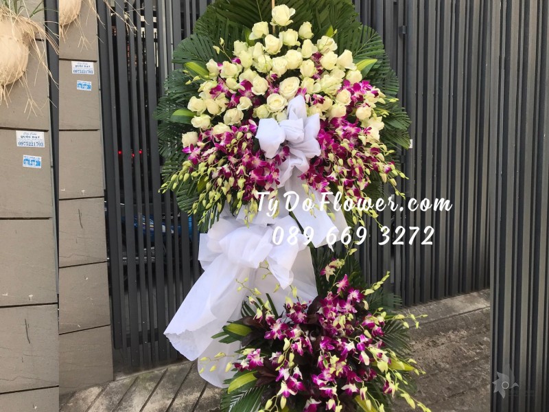 KCB0323331 KỆ HOA TANG LỄ HOA CHIA BUỒN