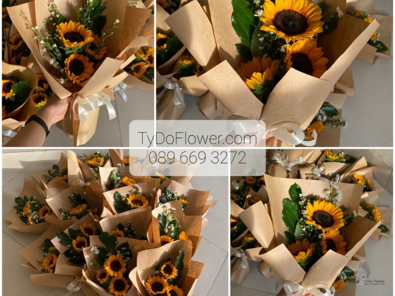 B0323450 BÓ HOA HƯỚNG DƯƠNG Hoa Chúc Mừng