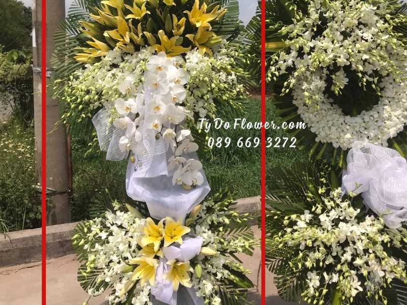 KCB0323460 KỆ HOA TANG LỄ HOA CHIA BUỒN