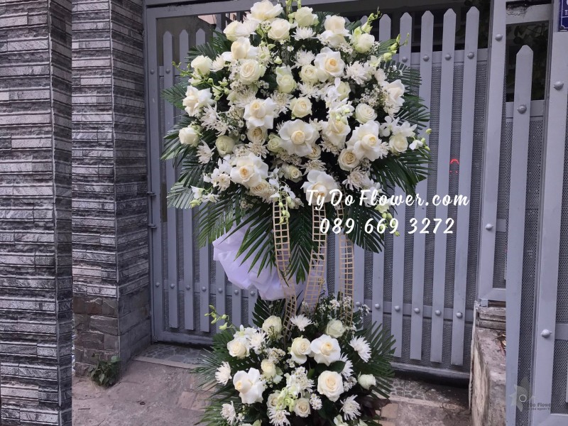 KCB0323472 KỆ HOA TANG LỄ HOA CHIA BUỒN