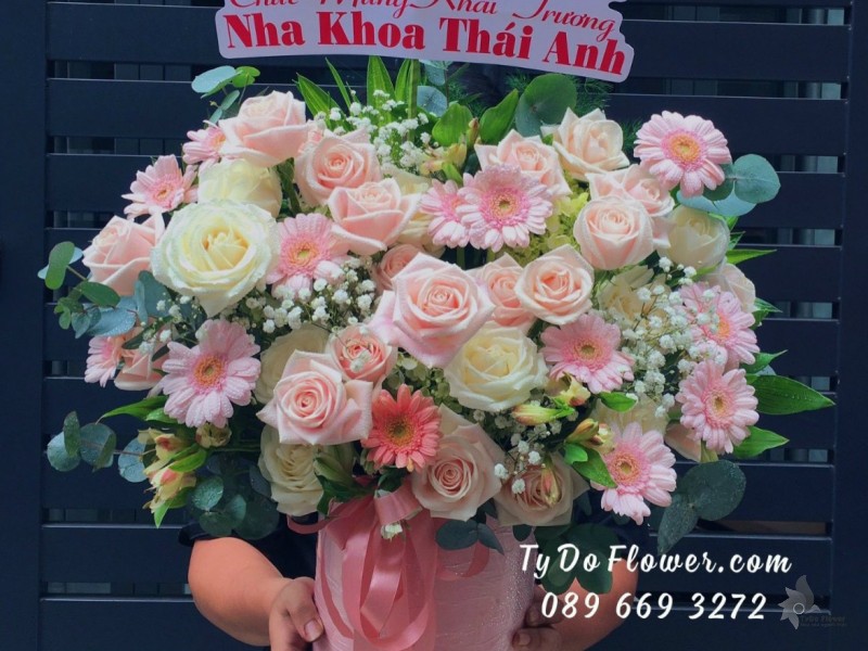 G0323492 GIỎ HOA CHÚC MỪNG KHAI TRƯƠNG