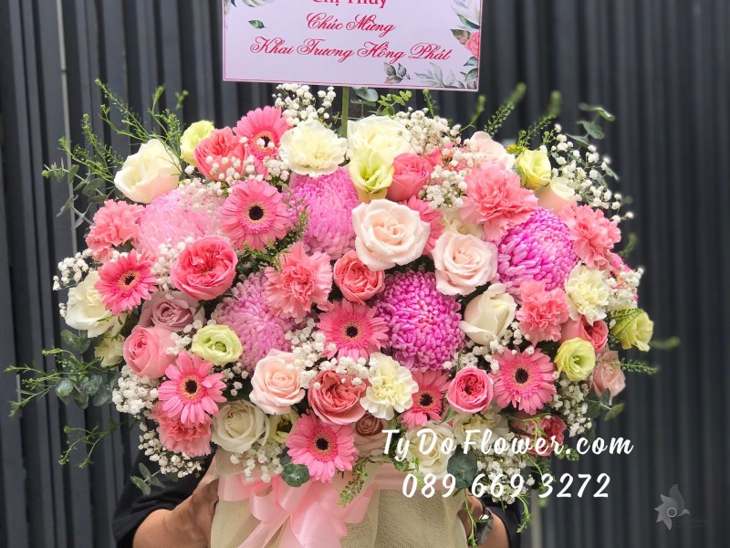 G0323497 GIỎ HOA CHÚC MỪNG KHAI TRƯƠNG