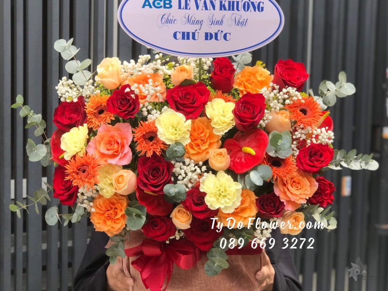 G0523636 GIỎ HOA CHÚC MỪNG SINH NHẬT