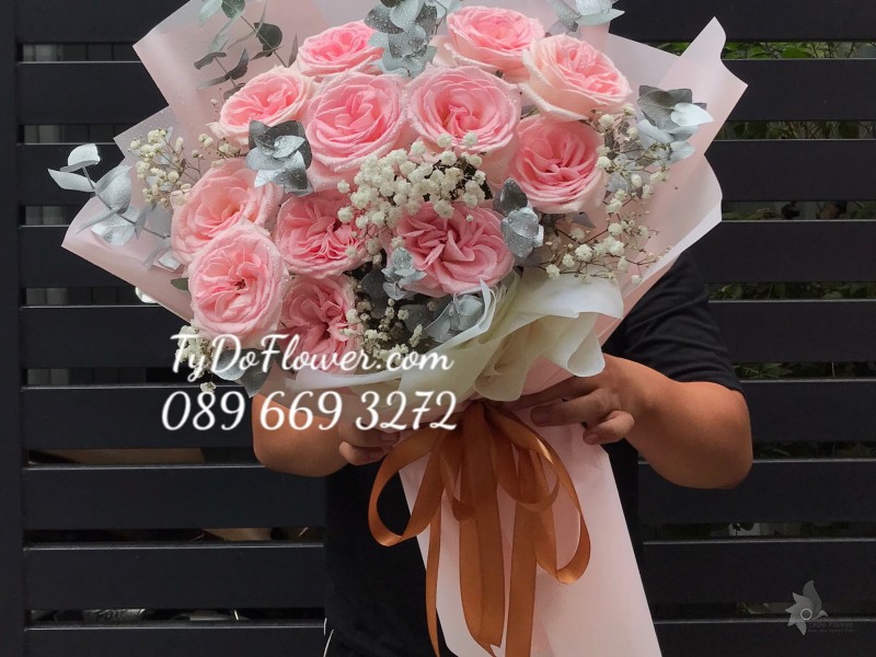 B0523642 BÓ HOA HỒNG PINK OHARA ROSES