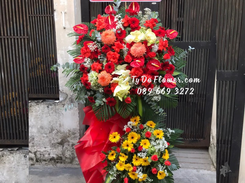 KCM0623695 KỆ HOA CHÚC MỪNG 35 NĂM NGÀY TRUYỀN THỐNG