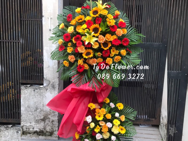 KCM0623719 KỆ HOA CHÚC MỪNG ĐẠI HỘI