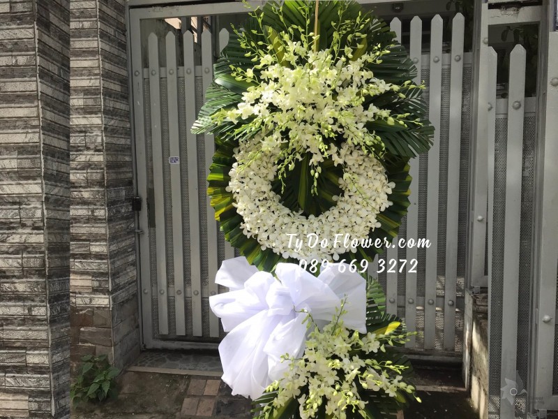 KCB0723859 KỆ HOA TANG LỄ VÒNG HOA CHI BUỒN Hoa Kính Viếng