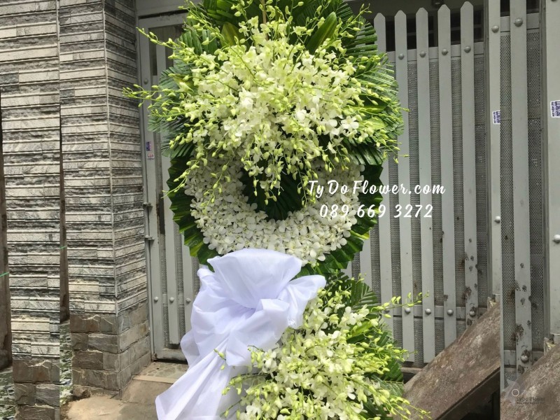 KCB11231181 KỆ HOA TANG LỄ VÒNG HOA CHIA BUỒN Thành Kính Phân Ưu