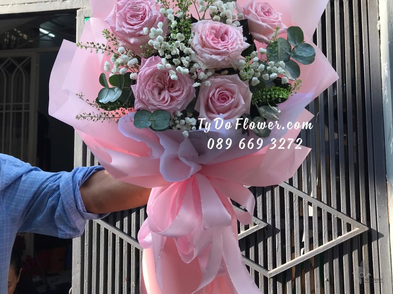 B03241428 BÓ HOA HỒNG OHARA PINK ROSES