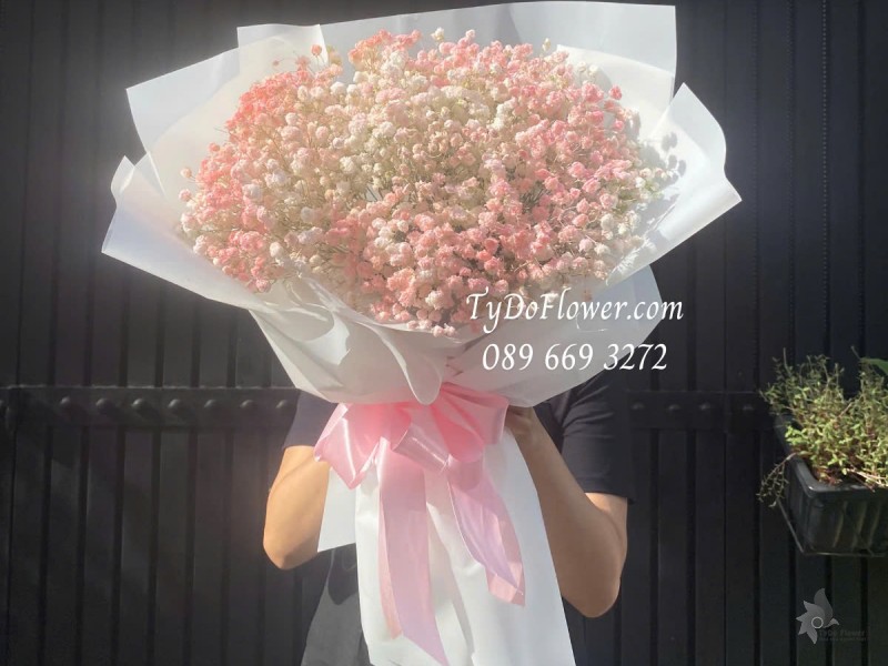 B0325212 BÓ HOA BABY HỒNG