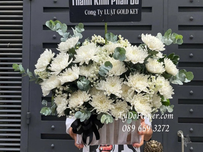 G0725547 GIỎ HOA CHIA BUỒN Thành Kính Phân Ưu