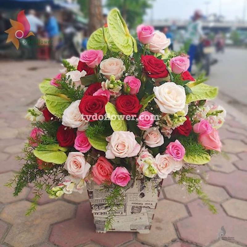 BÌNH HOA TƯƠI BI108