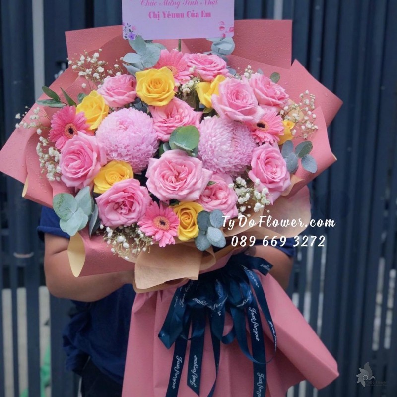 B122222 BÓ HOA CHÚC MỪNG SINH NHẬT