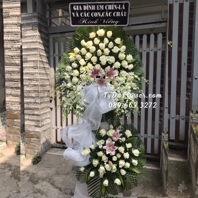 KCB122248 KỆ HOA TANG HOA VIẾNG