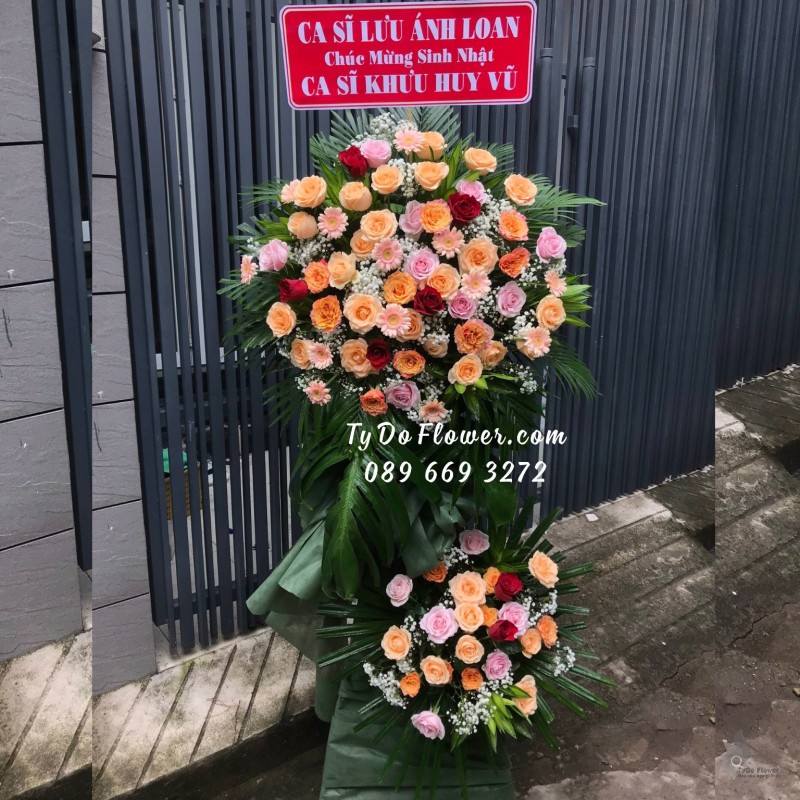 KCM122251 KỆ HOA CHÚC MỪNG SINH NHẬT