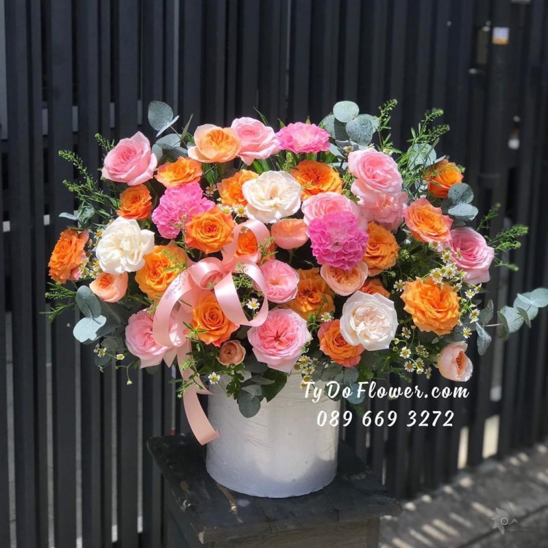 G122255 GIỎ HOA CHÚC MỪNG