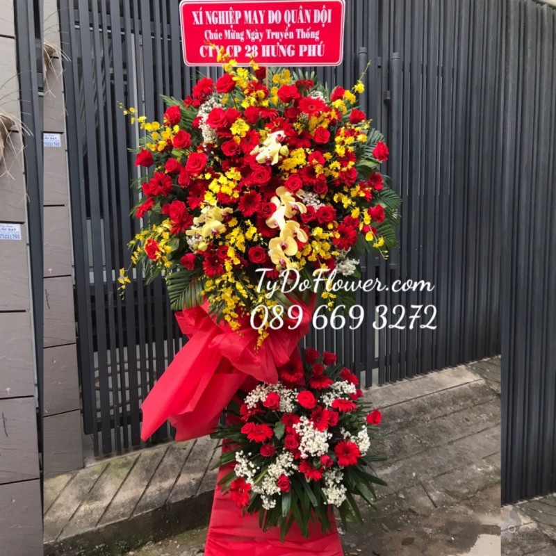 KCM122267 KỆ HOA CHÚC MỪNG