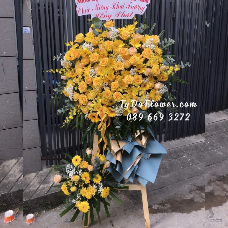 KCM122269 KỆ HOA CHÚC MỪNG KHAI TRƯƠNG