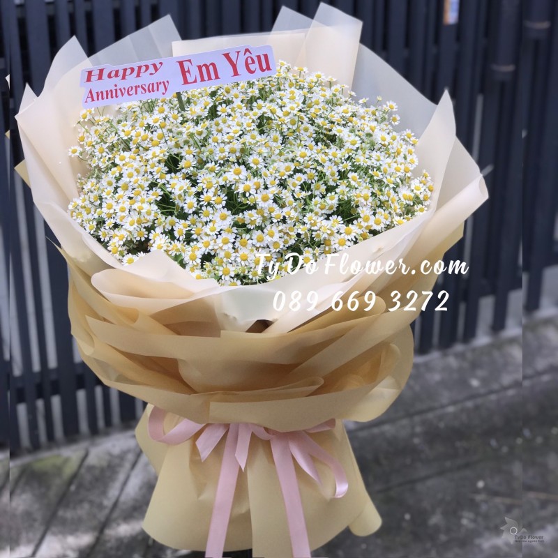 B122272 BÓ HOA CÚC TANA BÓ HOA CHÚC MỪNG