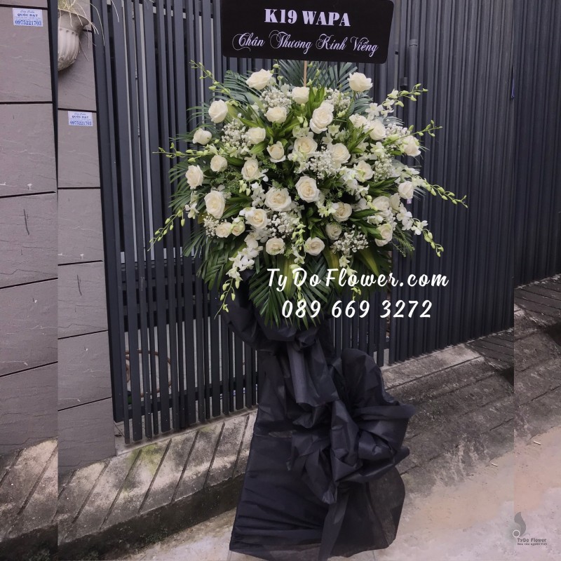 KCB122280 KỆ HOA TANG HOA VIẾNG