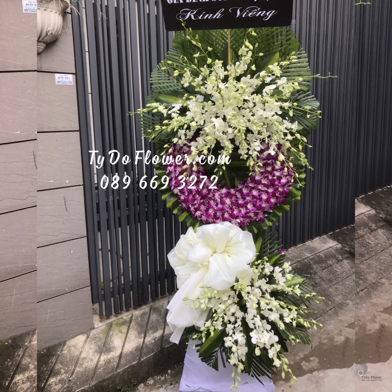 KCB122281 KỆ HOA TANG HOA VIẾNG