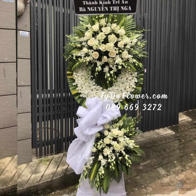 KCB122283 KỆ HOA TANG HOA VIẾNG