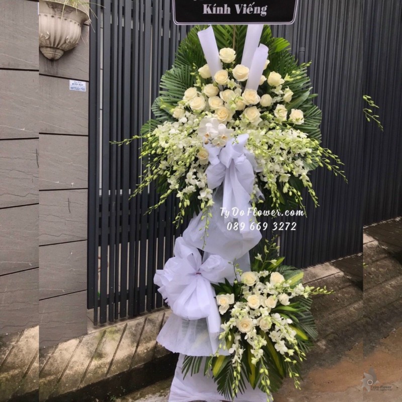 KCB122299 KỆ HOA TANG HOA VIẾNG