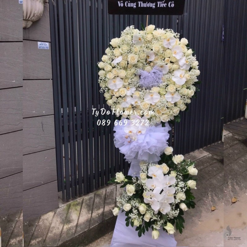 KCB1222100 KỆ HOA TANG HOA VIẾNG