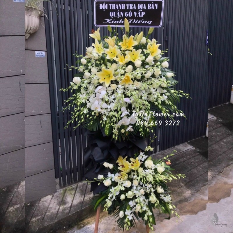 KCB1222102 KỆ HOA TANG HOA VIẾNG