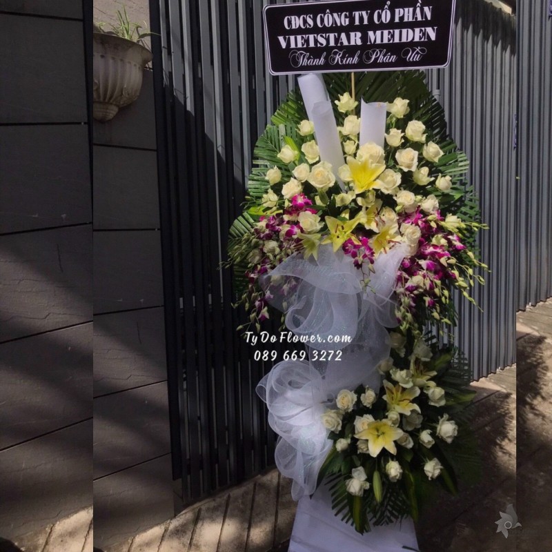 KCB1222105 KỆ HOA TANG HOA VIẾNG