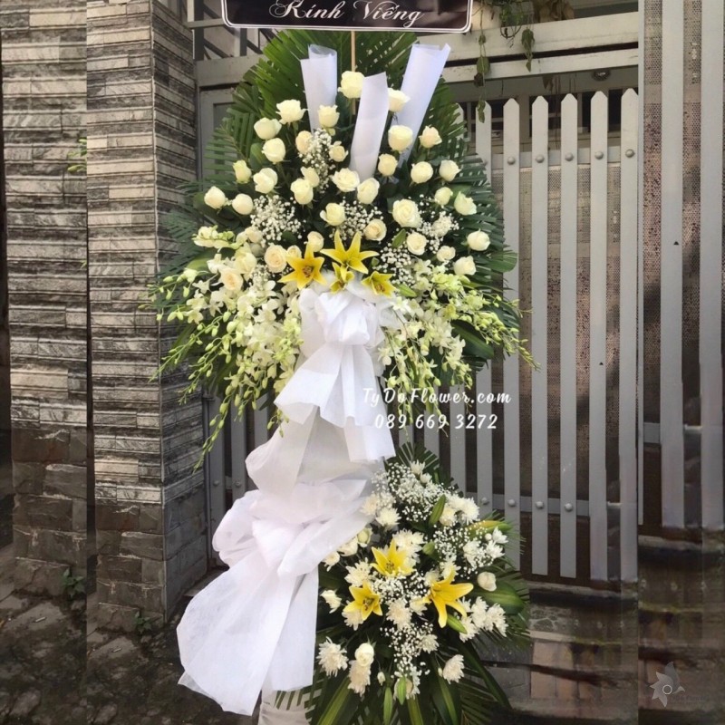 KCB1222127 KỆ HOA TANG HOA VIẾNG