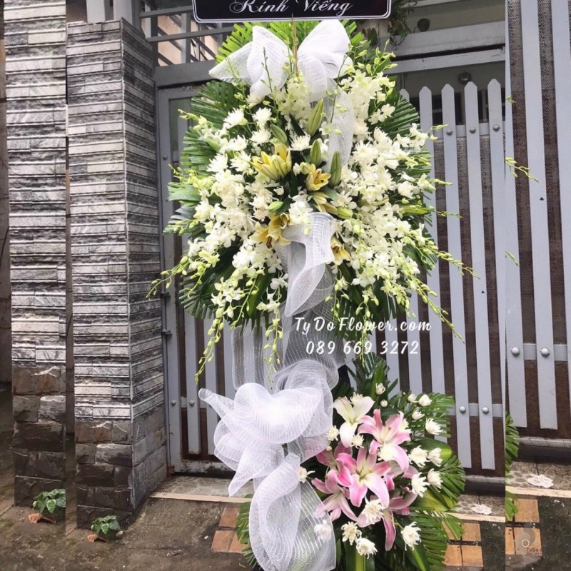 KCB1222133 KỆ HOA TANG HOA VIẾNG