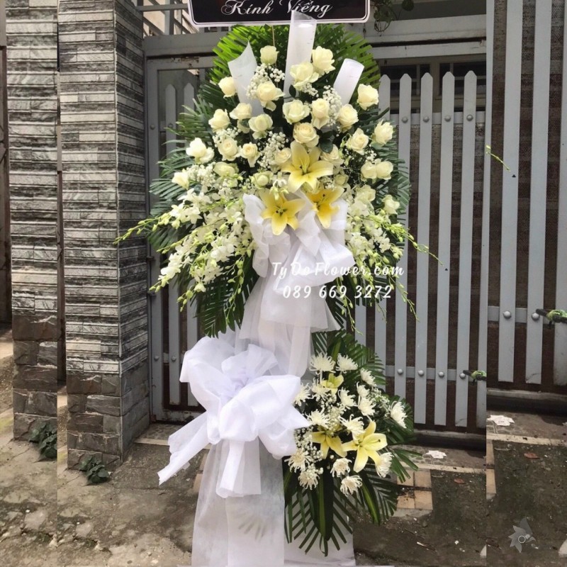 KCB1222137 KỆ HOA TANG HOA VIẾNG