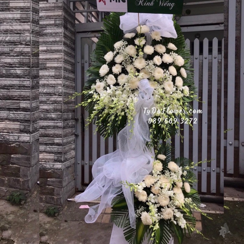 KCB1222138 KỆ HOA TANG HOA VIẾNG